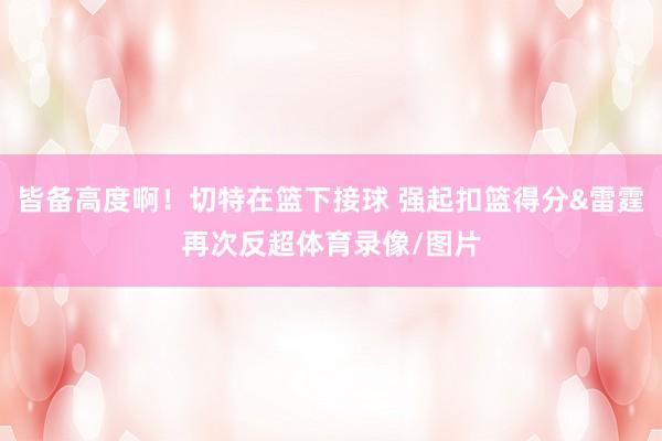 皆备高度啊！切特在篮下接球 强起扣篮得分&雷霆再次反超体育录像/图片
