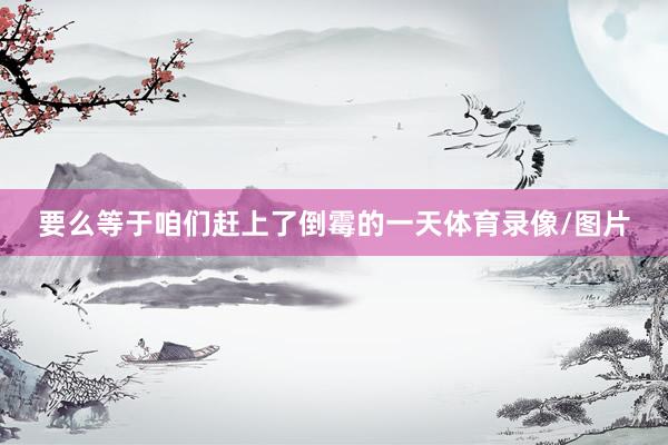 要么等于咱们赶上了倒霉的一天体育录像/图片